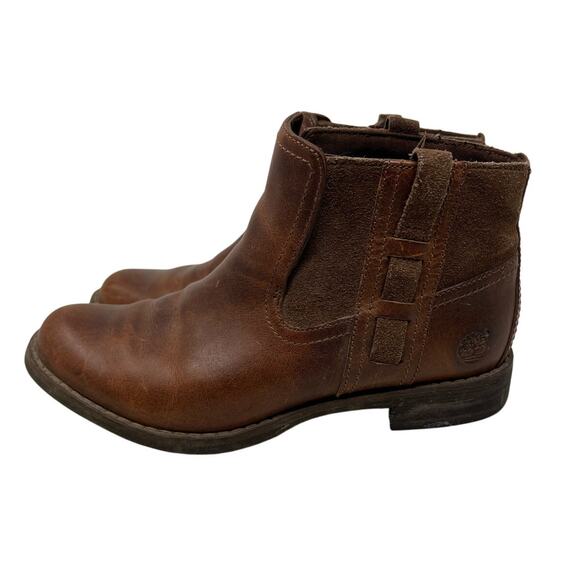 Timberland Earthkeepers Savin Hill Genuine Leather Chelsea Boots Brown 6 - Picture 3 of 8